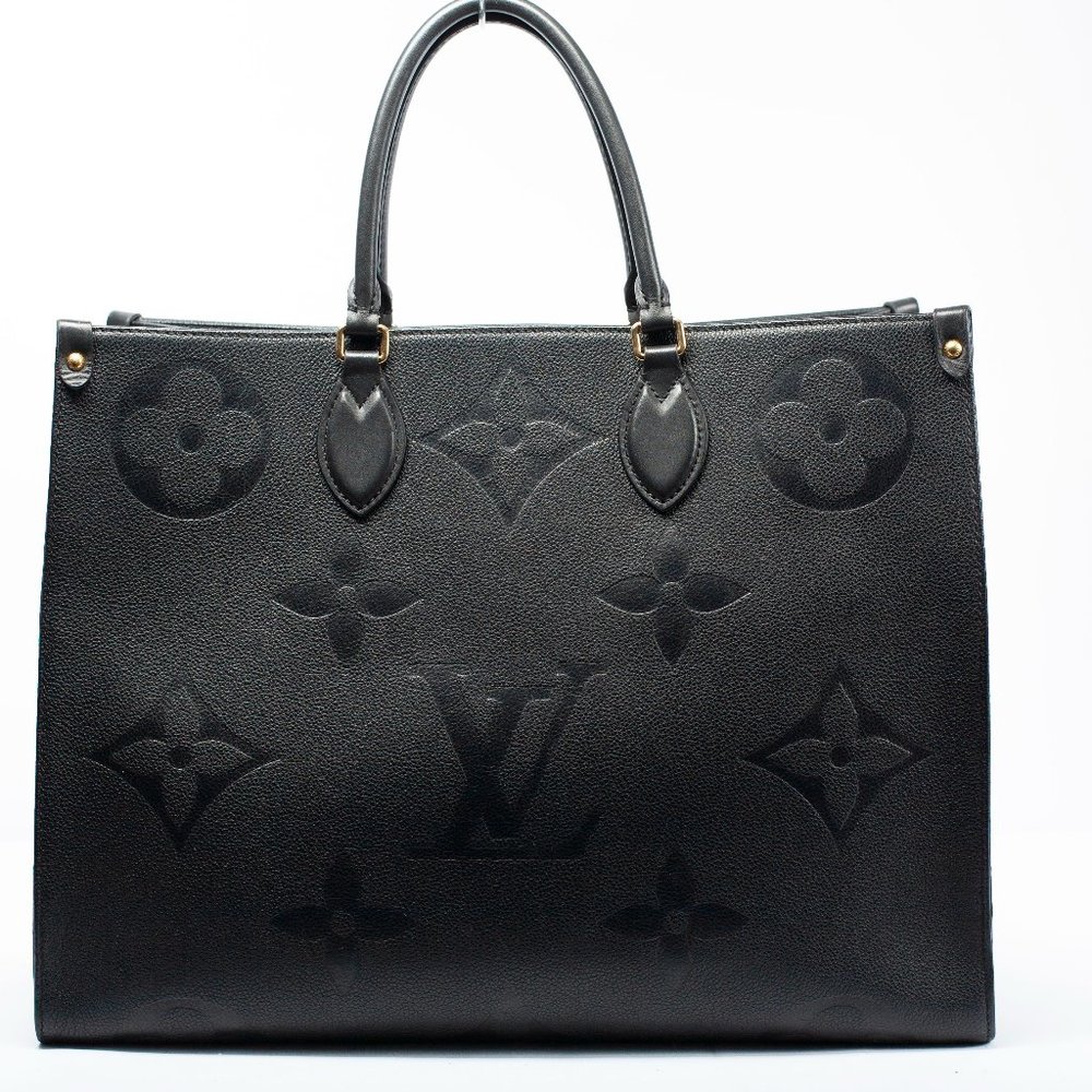 Louis Vuitton Elegant Black Embossed Tote